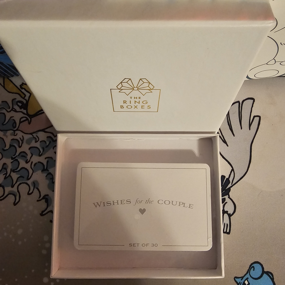 Wishes For The Couple - The Ring Boxes Set of 30 Cards